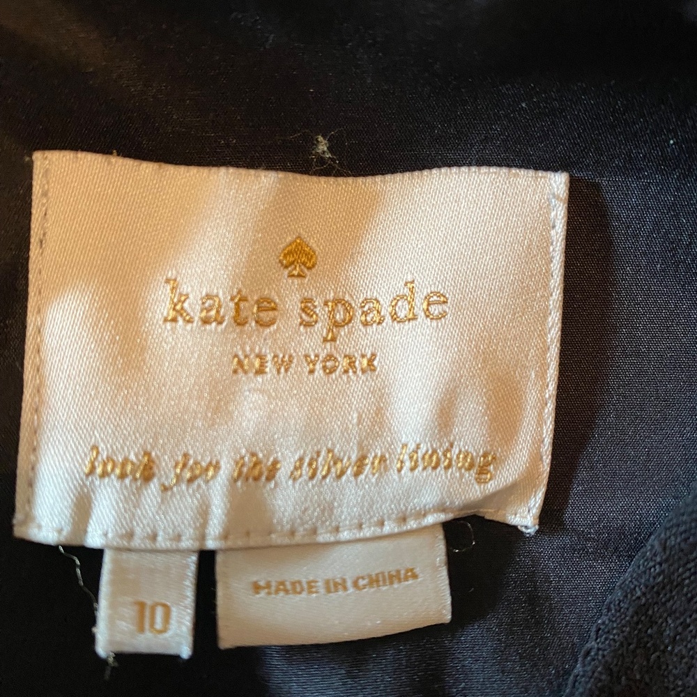Kate Spade size 10 Little Black Dress with Gold Zipper - Picture 4 of 4